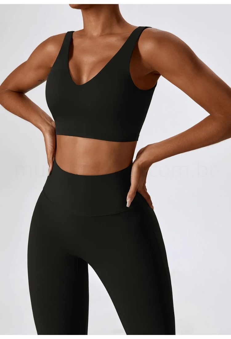 Conjunto Academia Sem Costura Flare