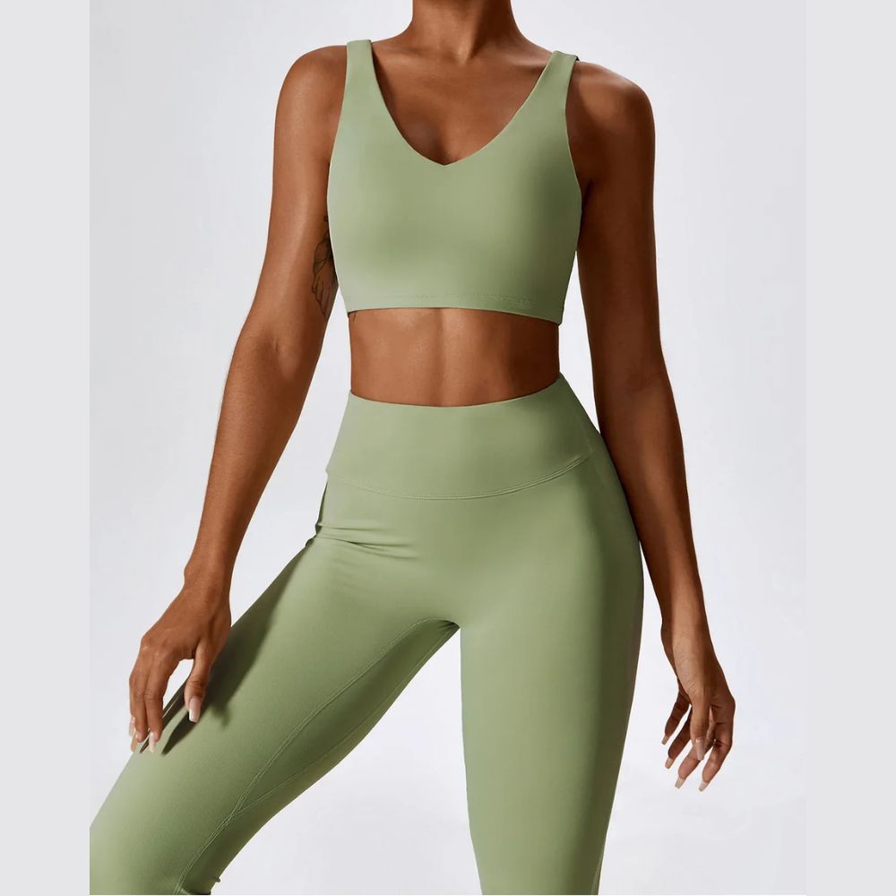 Conjunto Academia Sem Costura Flare