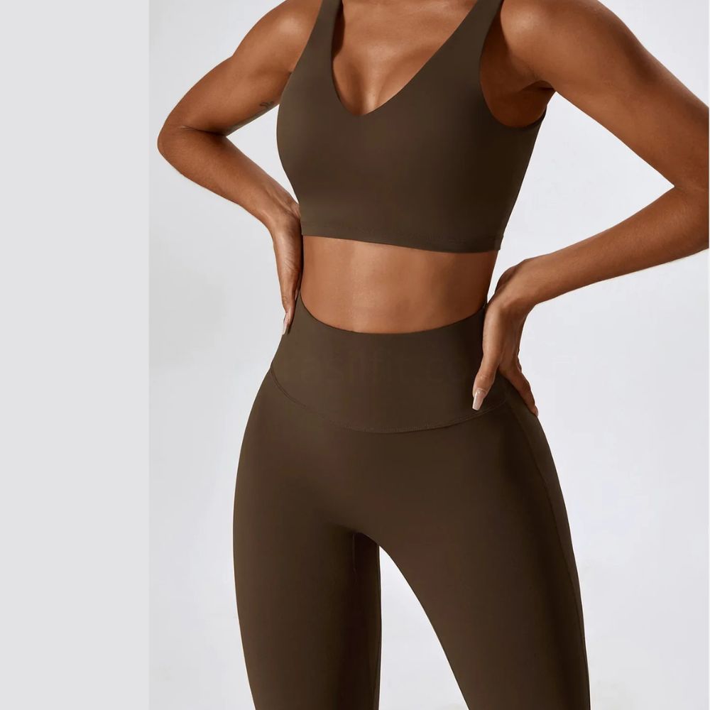 Conjunto Academia Sem Costura Flare