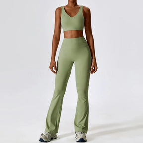Conjunto Academia Sem Costura Flare