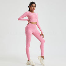Conjunto Academia Sem Costura Manga Longa