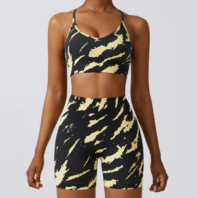 Conjunto Academia Sem Costura - Zebra