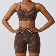 Conjunto Academia Sem Costura - Zebra