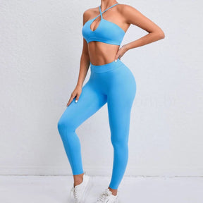 Conjunto Academia Sem Costura Top Cruzado