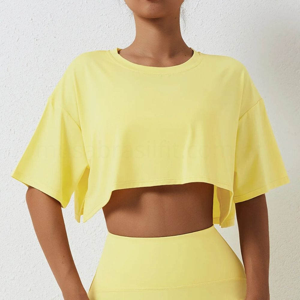 Cropped Feminino Blusão Sem Costura