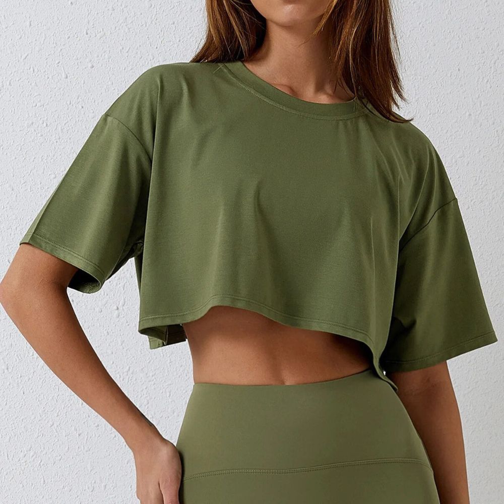 Cropped Feminino Blusão Sem Costura