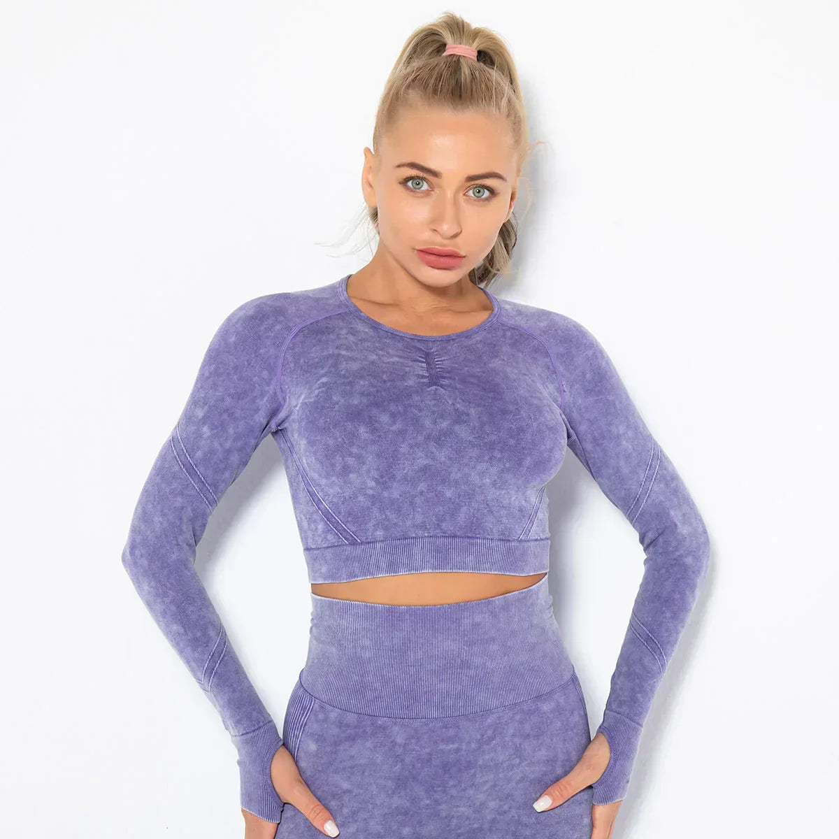 Cropped Feminino Manga Longa - Nuvem