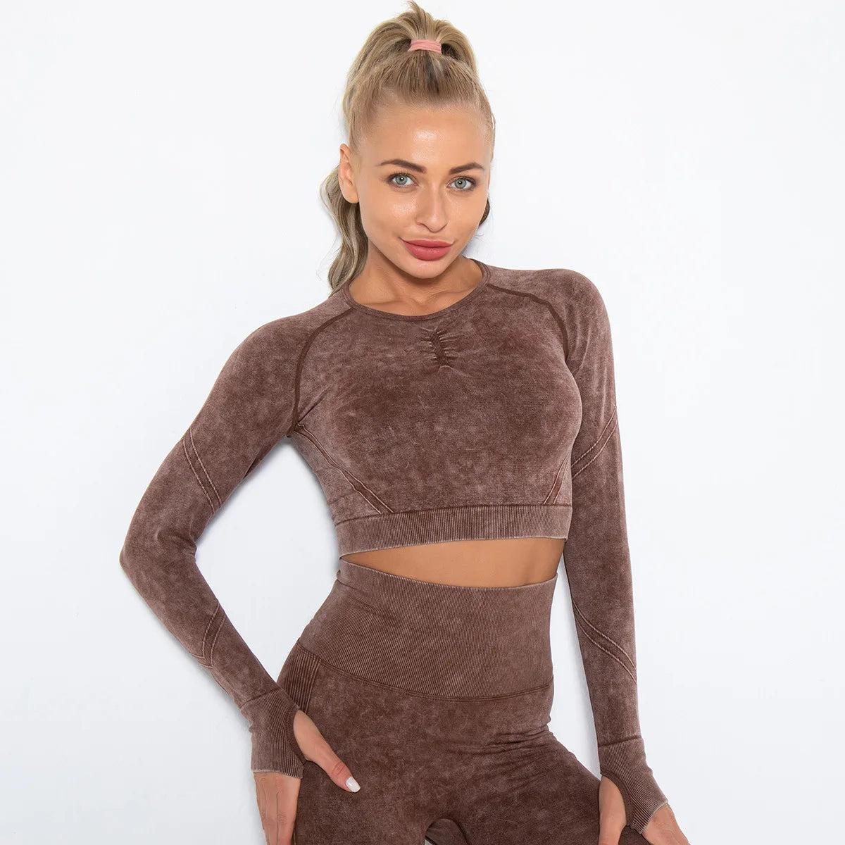 Cropped Feminino Manga Longa - Nuvem