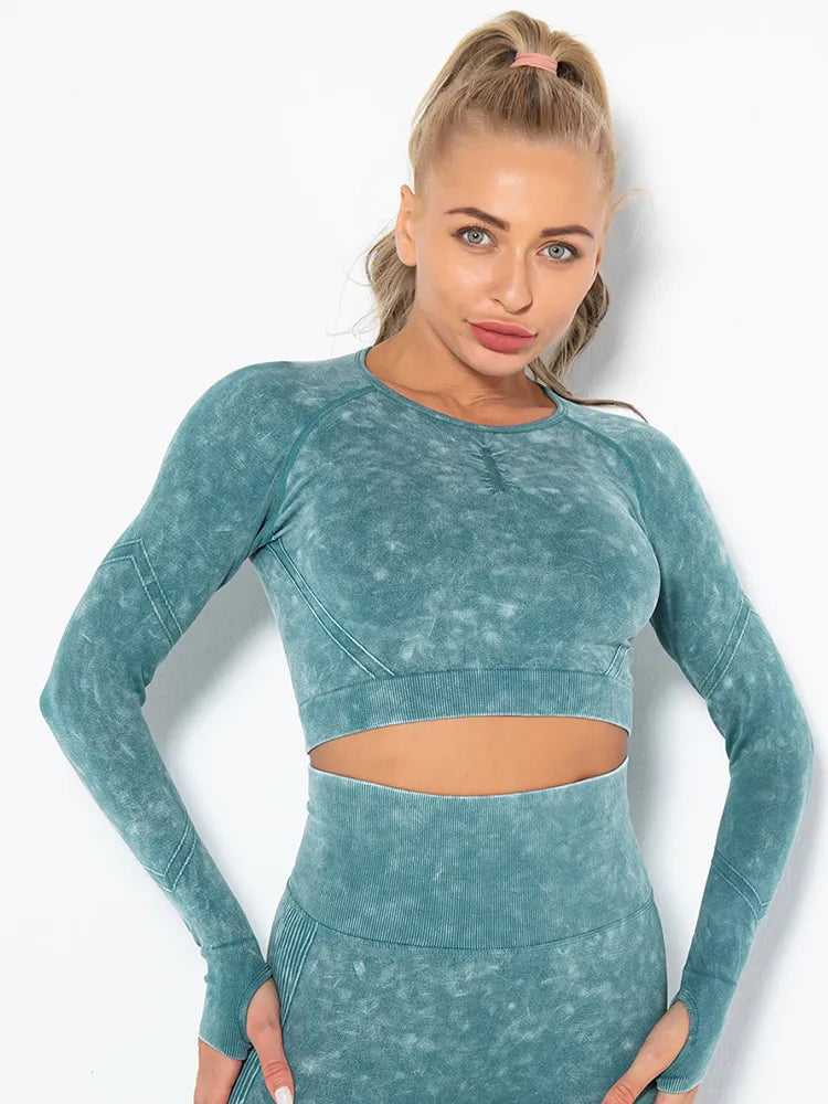 Cropped Feminino Manga Longa - Nuvem