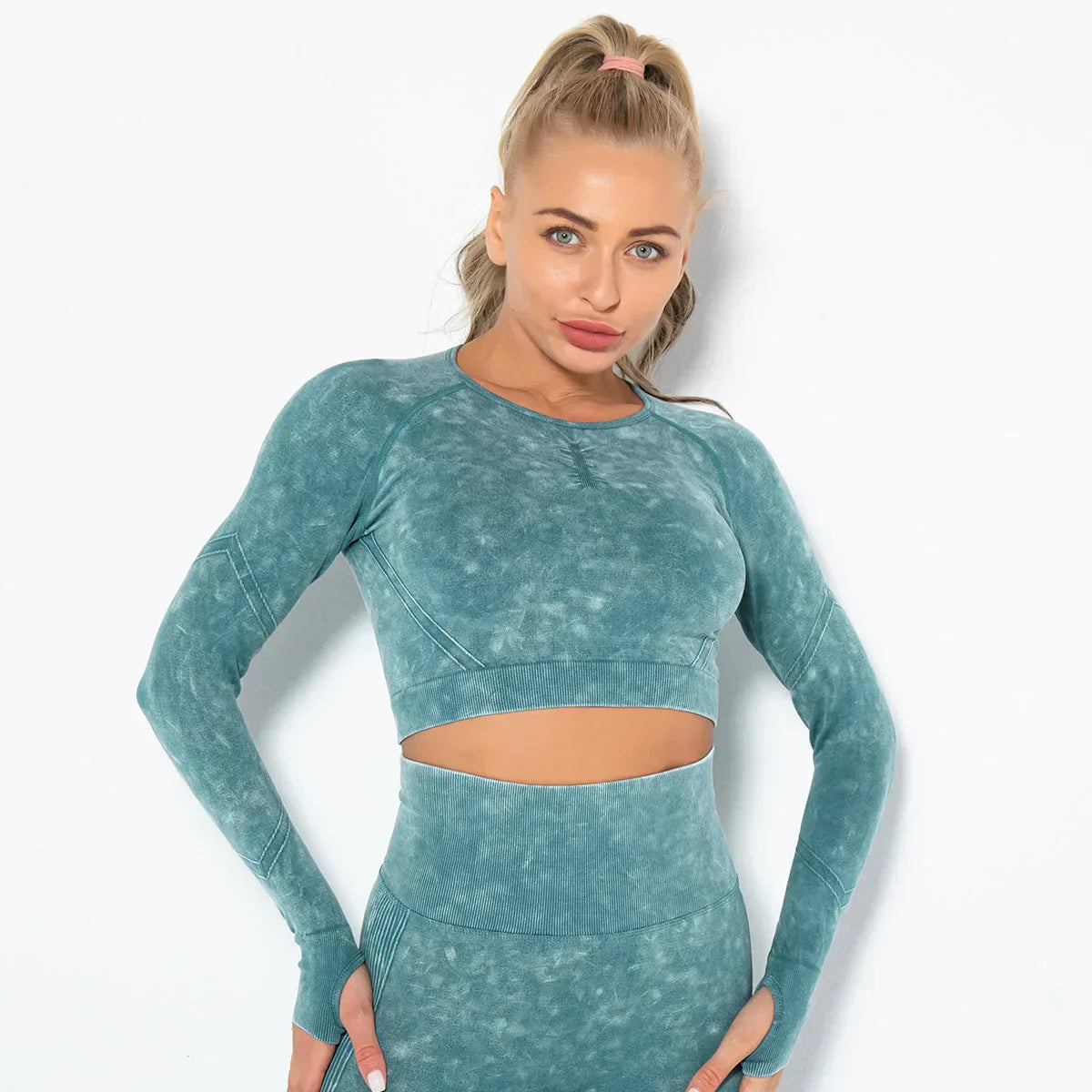 Cropped Feminino Manga Longa - Nuvem